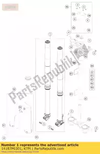 ktm 14187P6301 garfo 250/300 exc, xcw 16 - Lado inferior