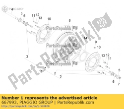 Aprilia 667993, Roue avant, OEM: Aprilia 667993