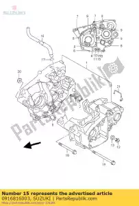 suzuki 0916816003 gasket - Bottom side