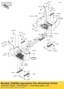 kawasaki 3402801466Z degrau, estribo, lh, f.bla kvf75 - Lado inferior