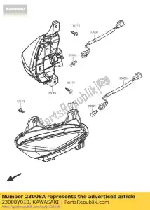 kawasaki 23008Y010 stopcontact, signaallamp, sc300 - Onderkant