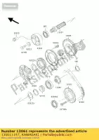 130611197, Kawasaki, baas, eenwegskoppeling zx750-f1 kawasaki gpx zx zxr 750 900 1987 1988 1989 1990 1991 1992 1993 1994 1995 1996 1997 1998 1999 2000 2001 2002, Nieuw