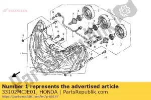 honda 33102MCJE01 unidade de farol - Lado inferior