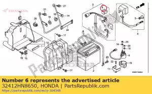 Honda 32412HN8650 couvercle, borne de batterie - La partie au fond