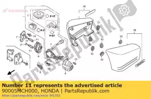 honda 90005MCH000 bout, speciaal, 6mm - Onderkant