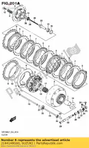 suzuki 2144148G60 plaat, koppeling dr - Onderkant