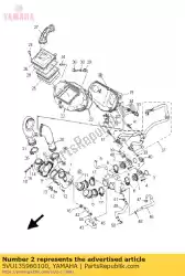 Qui puoi ordinare giunto, carburatore 2 da Yamaha , con numero parte 5VU135960100: