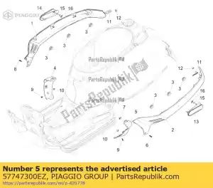 Piaggio Group 57747300EZ alerón de protección - Lado inferior