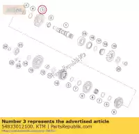 54833012100, KTM, ingranaggio folle 2 ° g. 26-t '2s26 husqvarna ktm  mxc sx sxs xc 250 300 350 2002 2003 2004 2005 2007 2008 2009 2010 2011 2012 2014 2015 2016 2017 2018 2019 2020, Nuovo