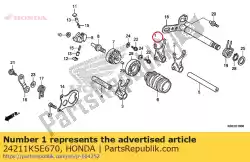 Tutaj możesz zamówić widelec, r. Zmiana biegu od Honda , z numerem części 24211KSE670: