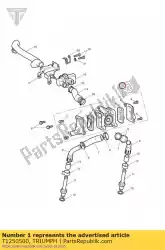 Ici, vous pouvez commander le ensemble de soupape à clapet d'air secondaire auprès de Triumph , avec le numéro de pièce T1250500: