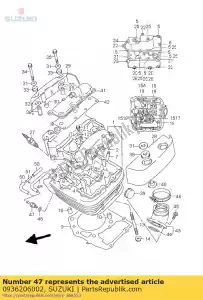 Suzuki 0936206002 unie - Onderkant