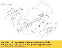 AP8220349, Aprilia, espaçador de borracha, Novo