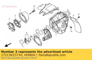 honda 17213KZ3730 air cleaner - Bottom side