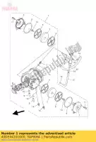 43DE44101000, Yamaha, Filtro dell'aria assy. yamaha yfm 90 2012 2013, Nuovo