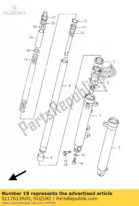 suzuki 5117613A00 espaçador, garfo fr - Lado inferior