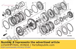 Aquí puede pedir placa b, extremo del embrague (2. 7 mm) de Honda , con el número de pieza 22569HP7A00: