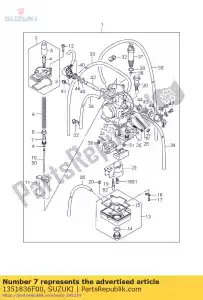 Suzuki 1351836F00 guide holder - Bottom side