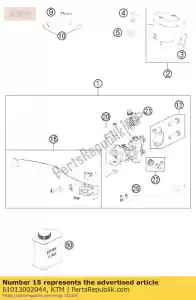 KTM 61013002044 hand brake lever            05 - Bottom side