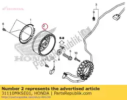 Aquí puede pedir volante de inercia de Honda , con el número de pieza 31110MKSE01: