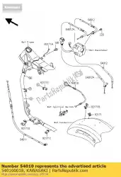 Here you can order the cable,seat lock vn2000-a1h from Kawasaki, with part number 540100018: