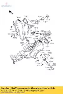 suzuki K120531219 guide-chain,fr, - Bottom side