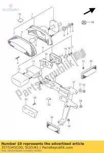 suzuki 3573345C00 almofada - Lado inferior