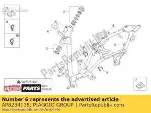 Piaggio Group AP8234138 soporte de placa - Lado inferior