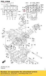 suzuki 0910309014 bolt (9x80) - Bottom side