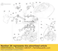 D9004468231, Piaggio Group, grampo aprilia gilera piaggio vespa lt lx lxv nexus s sr sr max vespa s x zapm3560, zd4m3560 zapm68300, zapm68303 zd4m357, zapm357 125 150 250 300 500 2006 2007 2008 2009 2011 2012 2014 2016 2017, Novo