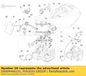 Piaggio Group D9004468231 agrafe - La partie au fond
