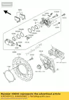 430340013, Kawasaki, freno de soporte, pinza trasera zx140 kawasaki zzr 1400 2006 2007, Nuevo