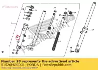 51520MGSD31, Honda, etui, l. dó? (showa) honda  nc 700 750 2012 2013 2017 2018 2019 2020, Nowy