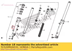 Qui puoi ordinare caso, l. In basso (showa) da Honda , con numero parte 51520MGSD31: