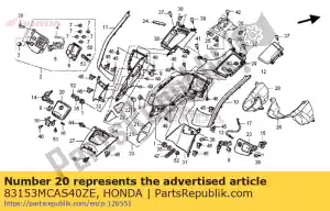 Honda 83153MCAS40ZE tapa, refugio * r201 * - Lado inferior