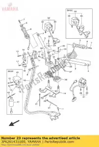 yamaha 3P6261431000 cubierta, mano superior 1 - Lado inferior