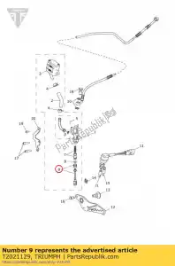 triumph T2021129 m / cyl, duwstang - Onderkant