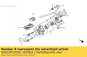 Honda 90002PH3000 parafuso, flange, 6x40 - Lado inferior