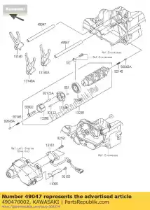 kawasaki 490470002 rod-shift vn2000-a1h - Onderkant