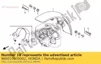 960010605002, Honda, boulon, bride, 6x50 honda vt 750 2007 2008 2010 2011 2013, Nouveau