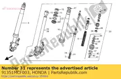 o ring 17. 8x2. 4 van Honda, met onderdeel nummer 91351MCF003, bestel je hier online: