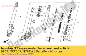 Honda 91351MCF003 o ring 17.8x2.4 - Onderkant