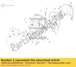 Tutaj możesz zamówić malowane przednie górne pude? Ko od Piaggio Group , z numerem części 1B003620000XN2: