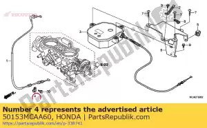 honda 50153MCAA60 klem, gaskabel - Onderkant