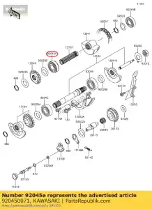 Kawasaki 920450071 roulement à billes - La partie au fond