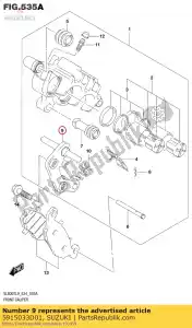 suzuki 5915033D01 no?nik, zacisk - Dół