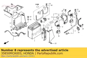 honda 35850MCA003 interruptor de solenóide - Lado inferior