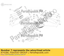 Qui puoi ordinare perno del pistone da Piaggio Group , con numero parte 874286: