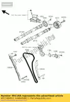 491180093, Kawasaki, árbol de levas-comp, escape zg1400a8 kawasaki gtr 1400 2008 2009, Nuevo