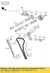 Aquí puede pedir árbol de levas-comp, escape zg1400a8 de Kawasaki , con el número de pieza 491180093: